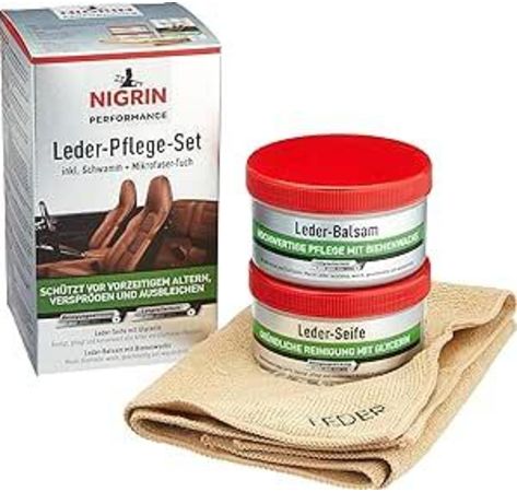 NIGRIN Performance Leder-Pflege-Set Seife&Bals.